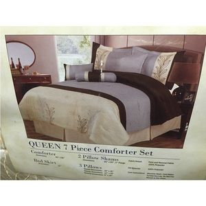 queen 7 piece comforter set